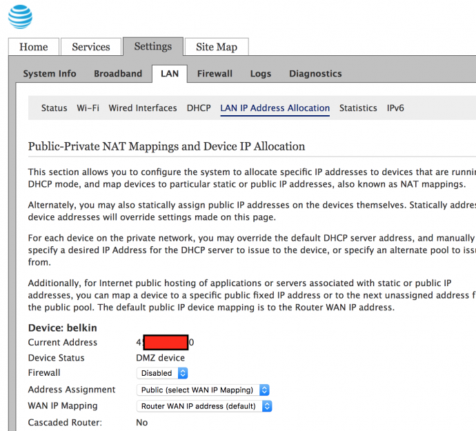 AT&T U-verse Pace Plc 5268AC bridge mode (with caveat) – DraconPern